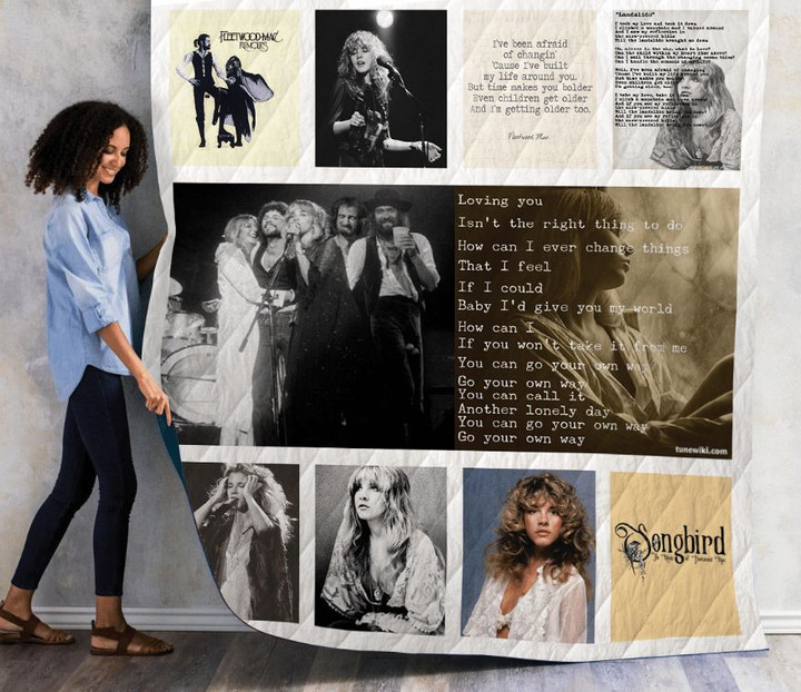 Fleetwood Mac Song Lyrics Combined Quilt Blanket Bedding Set