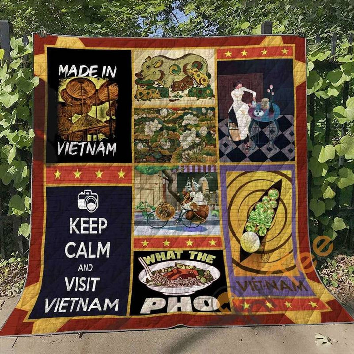 Keep Calm And Visit Vietnam Quilt Blanket Bedding Set
