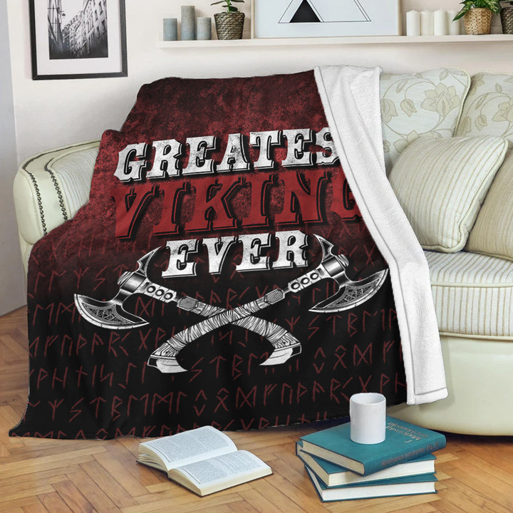 Viking Blanket Greatest Viking Ever Sherpa Fleece Blanket Gifts For Viking Lovers