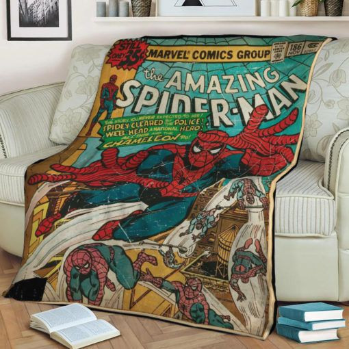 Amazing Spider-Man Avengers Marvel Fleece Blanket Gift For Fan, Premium Comfy Sofa Throw Blanket Gift
