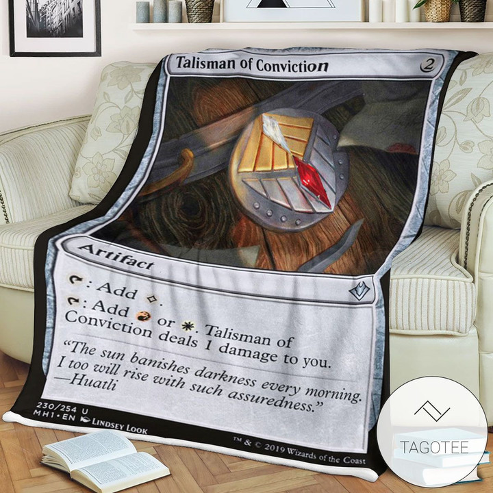 Mh1 230 Talisman Of Conviction Mtg Game Magic The Gathering Blanket