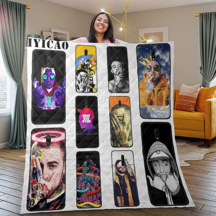 Mac Miller Blanket, Mac Miller Gift For Fan, Mac Miller Album Collage 2 Blanket