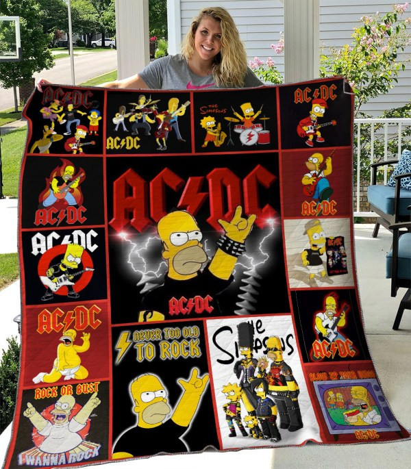 Ac/Dc Rock Band,The Simpsons Ac/Dc Rock Band Albums Thank You For The Memories 699 Gift Lover Blanket