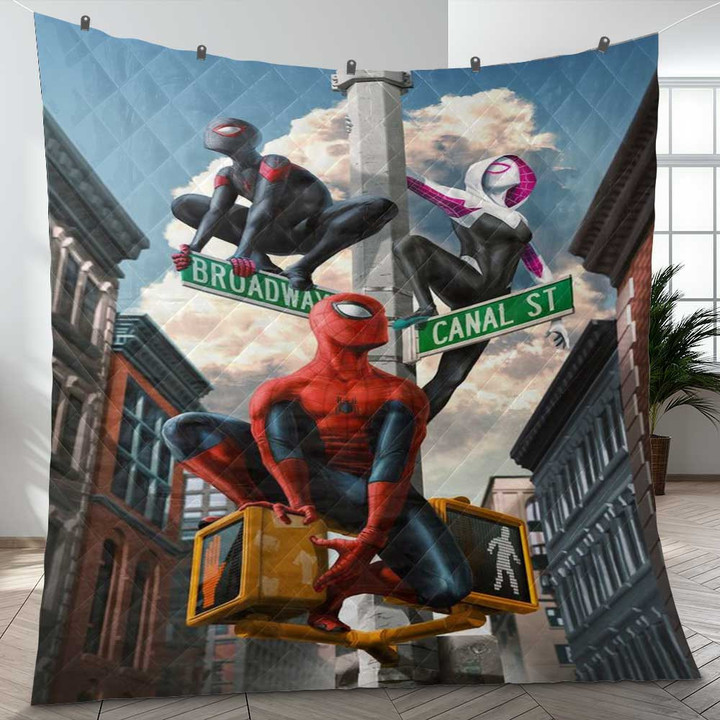 Spider-Man Star Miles Morales Spider-Gwen Go Home Comics Marvel Gift Lover Blanket ,Spider-Man Marvel Comics Blanket