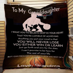 Grandma To Granddaughter Never Lose Blanket Quilt Bedding Set Bedroom Decor, Gifts For Family