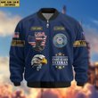 Premium Custom USCG Veteran Bomber Jacket VPVC802205, Gifts For Coast Guard Veteran, Gifts On Father's Day, Veterans Day.