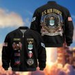 Premium Custom USAF Veteran Bomber Jacket VPVC803604, Gifts For US Air Force Veteran, Gifts On Father's Day, Veterans Day.