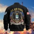 Premium Custom USAF Veteran Bomber Jacket VPVC803604, Gifts For US Air Force Veteran, Gifts On Father's Day, Veterans Day.