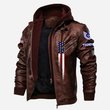Premium Custom USAF Veteran Leather Jacket VPVC702152, Gifts For Air Force Veteran, Gifts On Father's Day, Veterans Day.