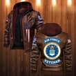 Premium Custom USAF Veteran Leather Jacket VPVC702152, Gifts For Air Force Veteran, Gifts On Father's Day, Veterans Day.