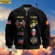 Premium Custom USMC Veteran Bomber Jacket VPVC804403, Gifts For US Marine Veteran, Gifts On Father's Day, Veterans Day.