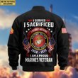 Premium Custom USMC Veteran Bomber Jacket VPVC804403, Gifts For US Marine Veteran, Gifts On Father's Day, Veterans Day.