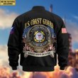 Premium Custom USCG Veteran Bomber Jacket VPVC804505, Gifts For Coast Guard Veteran, Gifts On Father's Day, Veterans Day.
