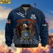 Premium Custom USCG Veteran Bomber Jacket VPVC804605, Gifts For Coast Guard Veteran, Gifts On Father's Day, Veterans Day.
