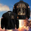 Premium Custom USMC Veteran Bomber Jacket VPVC804803, Gifts For US Marine Veteran, Gifts On Father's Day, Veterans Day.