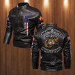 Premium Personalized USMC Veteran Leather Jacket VPVC702279, Gifts For Marine Veteran, Gifts On Father's Day, Veterans Day.