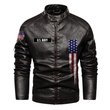 Premium US Navy Veteran Leather Jacket VPVC702306, Gifts For Navy Veteran, Gifts On Father's Day, Veterans Day.