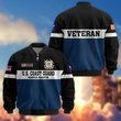 Premium Custom USCG Veteran Bomber Jacket VPVC805305, Gifts For Coast Guard Veteran, Gifts On Father's Day, Veterans Day.