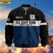 Premium Custom USCG Veteran Bomber Jacket VPVC805305, Gifts For Coast Guard Veteran, Gifts On Father's Day, Veterans Day.