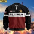 Premium Custom US Veteran Bomber Jacket VPVC805307, Gifts For US Veteran, Gifts On Father's Day, Veterans Day.