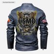 Premium Custom USMC Veteran Leather Jacket VPVC702310, Gifts For Marine Veteran, Gifts On Father's Day, Veterans Day.