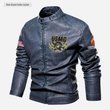 Premium Custom USMC Veteran Leather Jacket VPVC702310, Gifts For Marine Veteran, Gifts On Father's Day, Veterans Day.