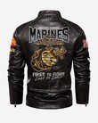 Premium Custom USMC Veteran Leather Jacket VPVC702322, Gifts For Marine Veteran, Gifts On Father's Day, Veterans Day.