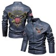Premium Custom US Veteran Leather Jacket VPVC702336, Gifts For US Veteran, Gifts On Father's Day, Veterans Day.