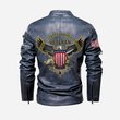 Premium Custom US Veteran Leather Jacket VPVC702336, Gifts For US Veteran, Gifts On Father's Day, Veterans Day.