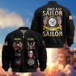 Premium Custom US Navy Veteran Bomber Jacket VPVC810802, Gifts For US Navy Veteran, Gifts On Father's Day, Veterans Day.