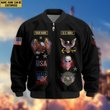 Premium Custom US Navy Veteran Bomber Jacket VPVC810802, Gifts For US Navy Veteran, Gifts On Father's Day, Veterans Day.