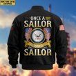 Premium Custom US Navy Veteran Bomber Jacket VPVC810802, Gifts For US Navy Veteran, Gifts On Father's Day, Veterans Day.