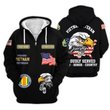 Premium Custom Vietnam Veteran Zip Up Hoodie VPVC609546, Gifts For Vietnam Veteran, Gifts For Veterans Day.