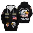 Premium Custom US Veteran Zip Up Hoodie VPVC609547, Gifts For US Veteran, Gifts For Veterans Day.