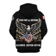 Premium Custom US Veteran Zip Up Hoodie VPVC609557, Gifts For US Veteran, Gifts For Veterans Day.