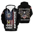 Premium Custom US Veteran Zip Up Hoodie VPVC609557, Gifts For US Veteran, Gifts For Veterans Day.