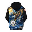 Premium Custom US Navy Zip Up Hoodie VPVC609572, Gifts For Navy Veteran, Gifts For Veterans Day.
