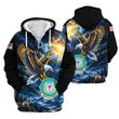 Premium Custom USCG Zip Up Hoodie VPVC609575, Gifts For Coast Guard Veteran, Gifts For Veterans Day.