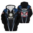 Premium Custom US Navy Zip Up Hoodie VPVC609602, Gifts For Navy Veteran, Gifts For Veterans Day.