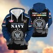 Premium Custom US Navy Zip Up Hoodie DPVC261010
