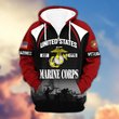 Premium USMC, USCG Zip Up Hoodie DPVC271010