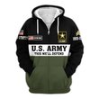 Premium Custom US Army Zip Up Hoodie VPVC609611, Gifts For Army Veteran, Gifts For Veterans Day.