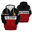Premium Custom US Veteran Zip Up Hoodie VPVC609617, Gifts For US Veteran, Gifts For Veterans Day.