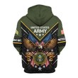 Premium Custom US Army Zip Up Hoodie VPVC609621, Gifts For Army Veteran, Gifts For Veterans Day.