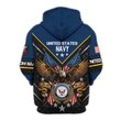 Premium Custom US Navy Zip Up Hoodie VPVC609622, Gifts For Navy Veteran, Gifts For Veterans Day.