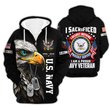 Premium Custom US Navy Zip Up Hoodie VPVC609632, Gifts For Navy Veteran, Gifts For Veterans Day.