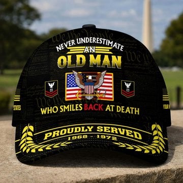 Premium Custom US Veterans Baseball Hats DPVC100801, Gifts for US Veterans, Gifts on Veterans Day, Father's Day.