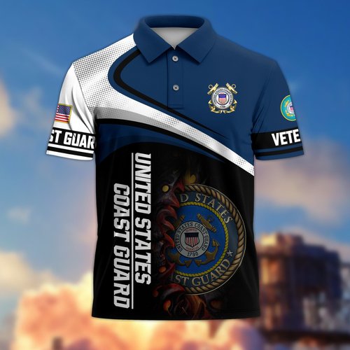 Premium US Veterans Polo Shirt CPHN220411, Gifts For US Veterans, Gifts On Father's Day, Veterans Day.