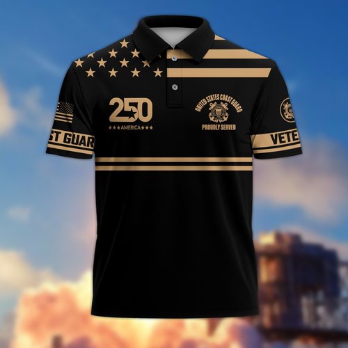 Premium America 250th Anniversary US Veteran Polo Shirt CPVC200301, Gifts for U.S. Veterans, Gifts for Independence Day, Veterans Day.
