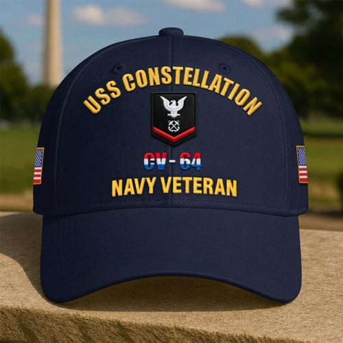 Premium Custom USS Constellation (CV-64) Embroidered Cap CPVC050610
